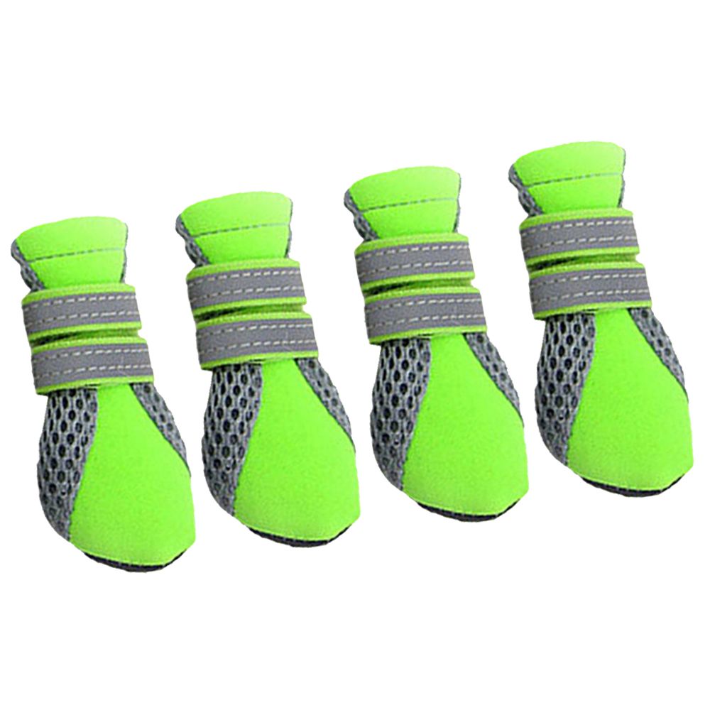 marque generique - Animal Bottes De Chiot De Chien Hydrofuge Anti-dérapant Bottes De Protection Chaussures M Vert - Vêtement pour chien