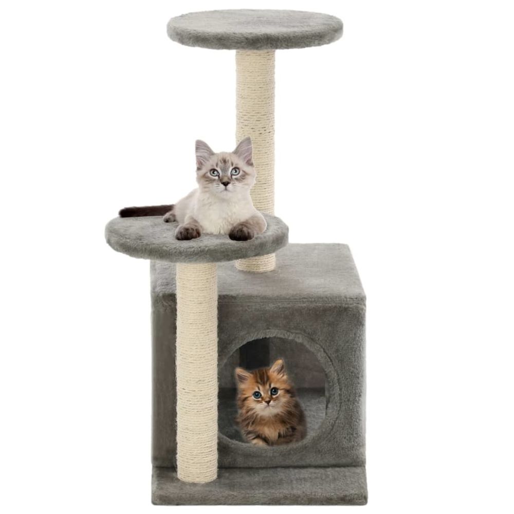 marque generique - sublime Accessoires pour chats gamme Asuncion Arbre à chat avec griffoirs en sisal 60 cm Gris - Arbre à chat