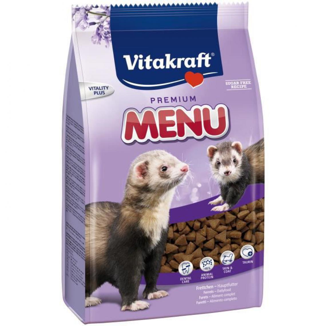 Vitakraft - VITAKRAFT Menu Alimentation complète pour Furets - Lot de 5x 800 g - Alimentation rongeur
