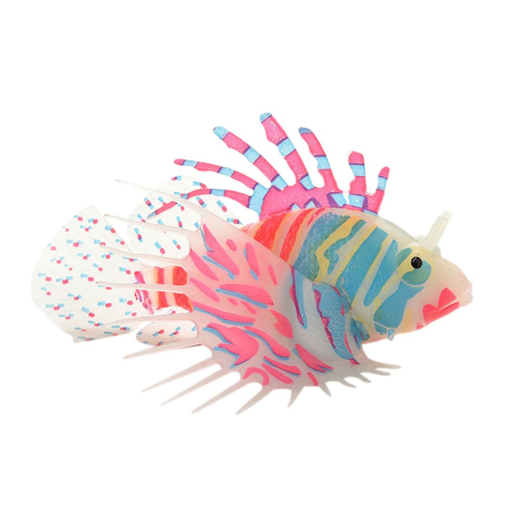 marque generique - Artificielle Silicone Lueur Lionfish Poissons D'aquarium Snailfish Réservoir Décor De L Rouge - Décoration aquarium