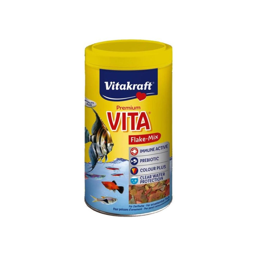 Vitakraft - VITAKRAFT Vita aliment complet en flocons - Pour poissons - 1 L - Croquettes pour chien