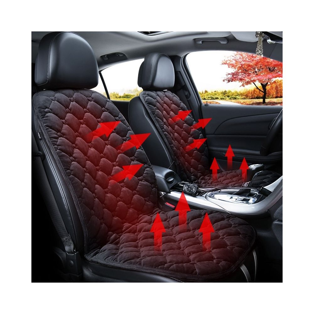 Wewoo - Housse de coussin chauffant chauffante pour siège de voiture 24V chauffée en hiversiège double noir - Equipement de transport pour chien