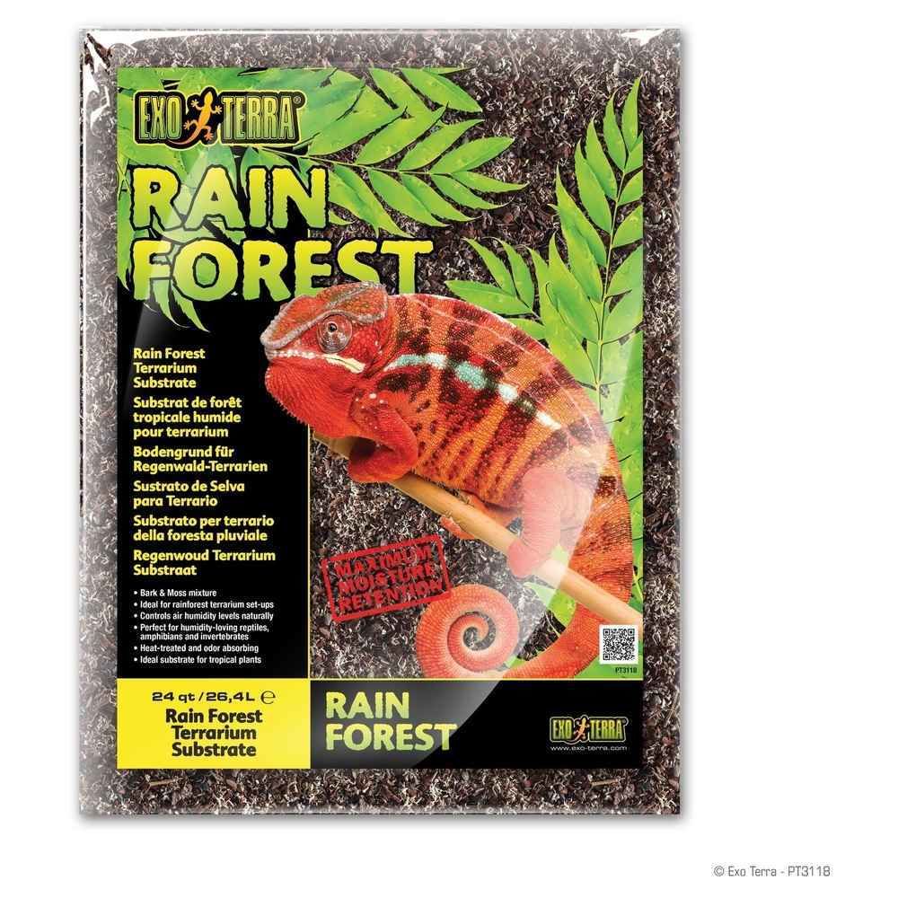 Exo Terra - Substrat de Forêt Tropicale Rain Forest pour Terrarium - Exo Terra - 26,4L - Soin et hygiène rongeur