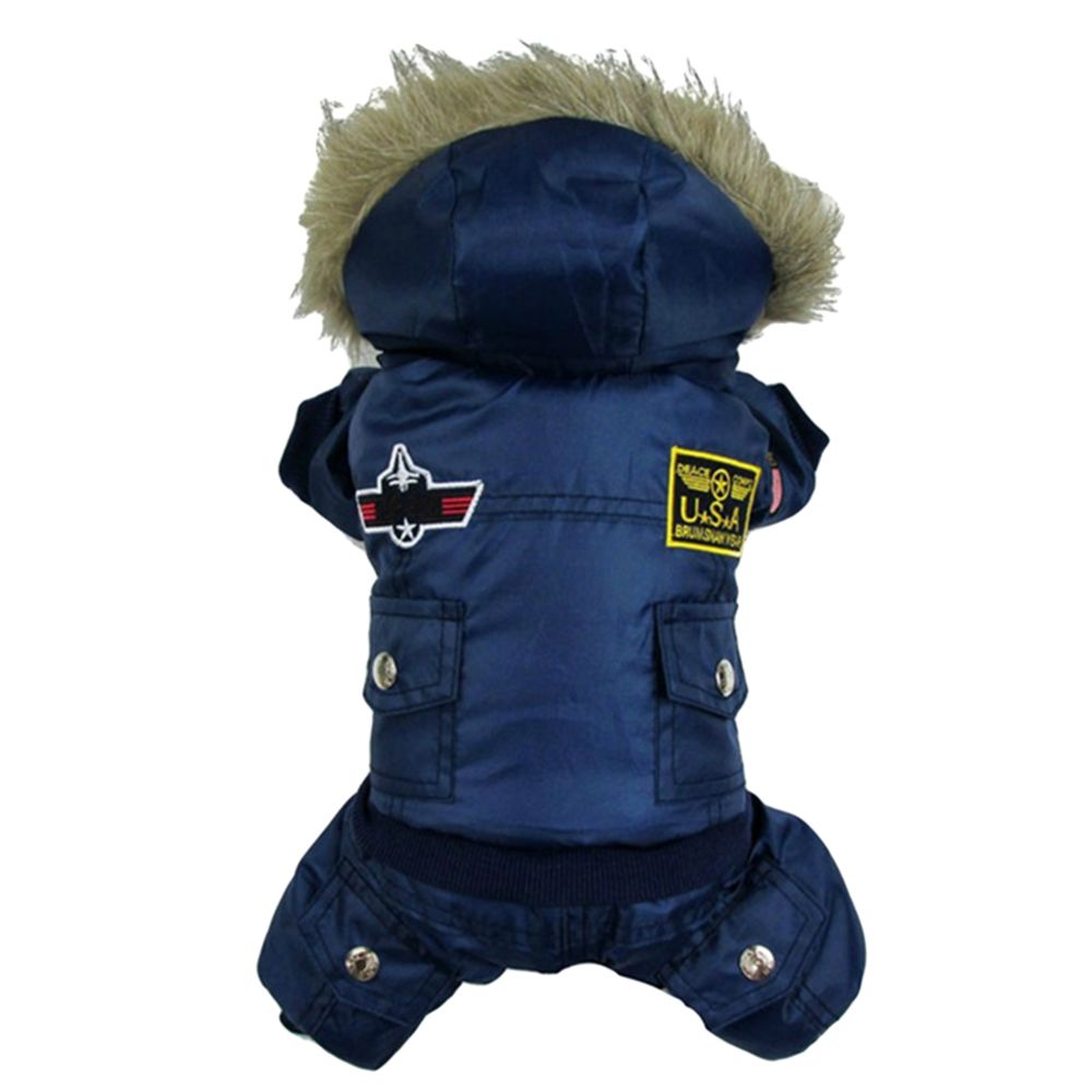 marque generique - beau costume d'air pour chien de compagnie imperméable à l'épreuve de l'imperturbation manteau manteau chaud xl bleu - Vêtement pour chien