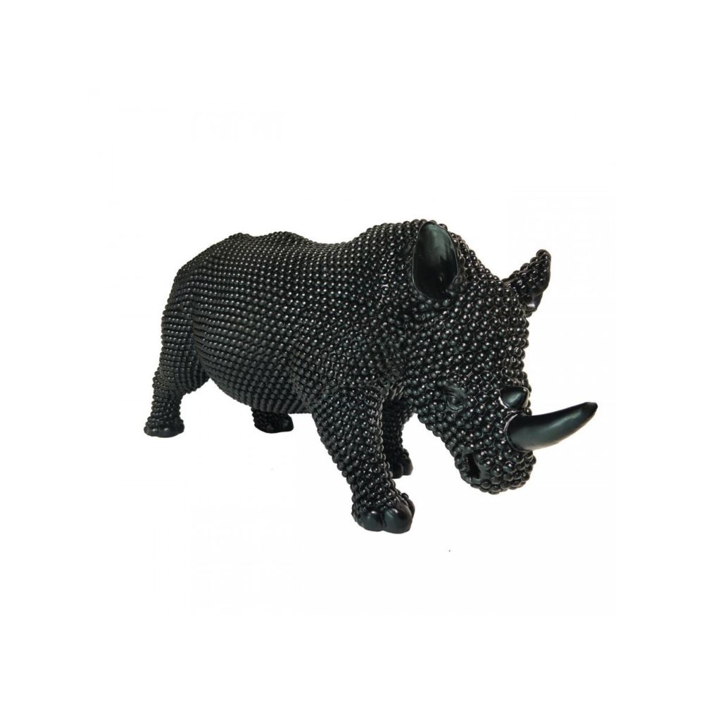 Bobochic - BOBOCHIC Statue RINO rhinocéros noir - Petite déco d'exterieur