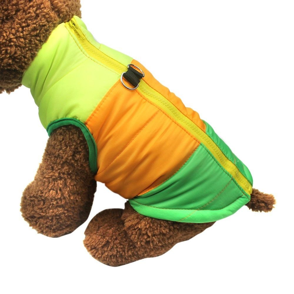 Wewoo - Manteau d'hiver chien coupe-vent veste chiot vêtements épais gilettaille XS vert - Vêtement pour chien