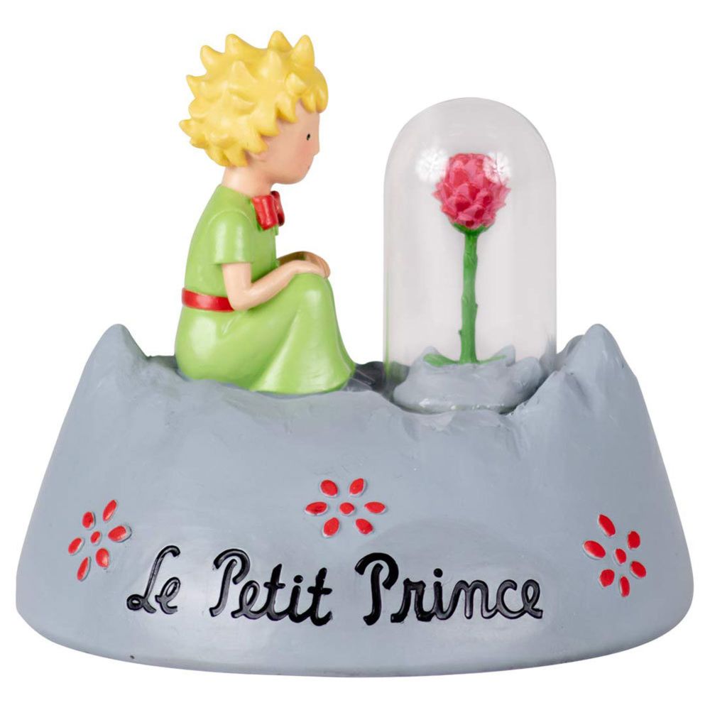 Le Petit Prince - Figurine le Petit Prince et la rose - Petite déco d'exterieur