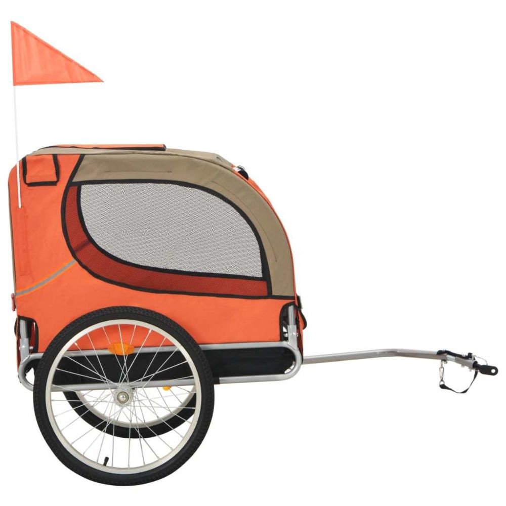 marque generique - Icaverne - Poussettes pour animaux de compagnie selection Remorque de vélo pour chiens Orange et marron - Equipement de transport pour chat
