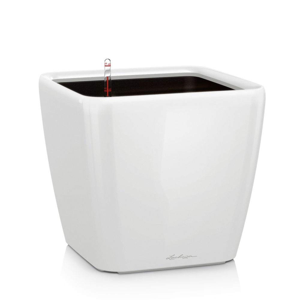 marque generique - Pot Quadro Premium LS 21 - kit complet, blanc brillant 21 cm - Poterie, bac à fleurs