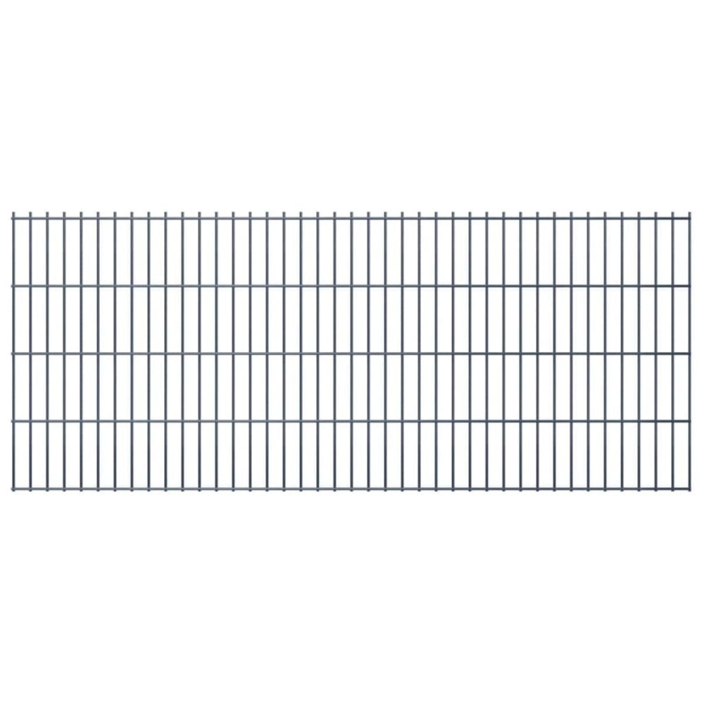 Uco - UCO Panneaux de clôture 2D pour jardin 2008x830 mm 8 m gris - Panneaux et treillis
