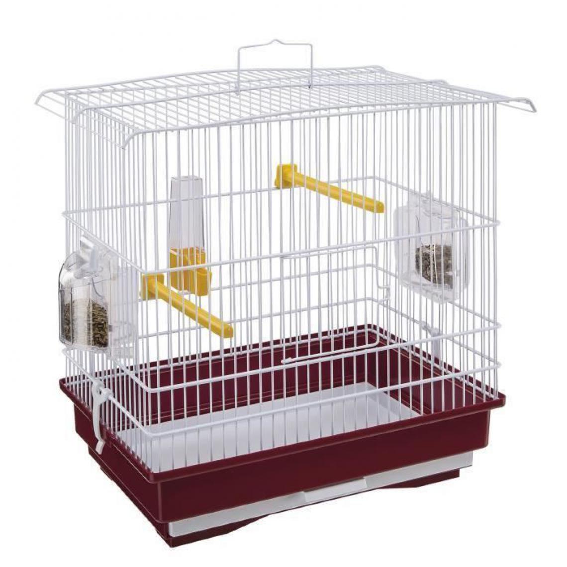 Ferplast - GIUSY Cage pour oiseaux rouge et blanc - Cage à oiseaux