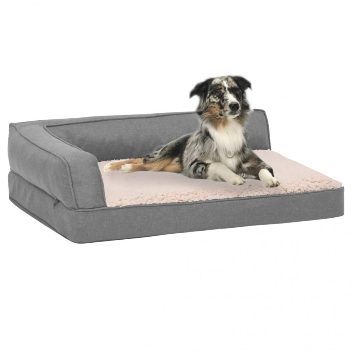 Vidaxl - vidaXL Matelas de lit ergonomique pour chien 90x64 cm Aspect de lin - Equipement de transport pour chat