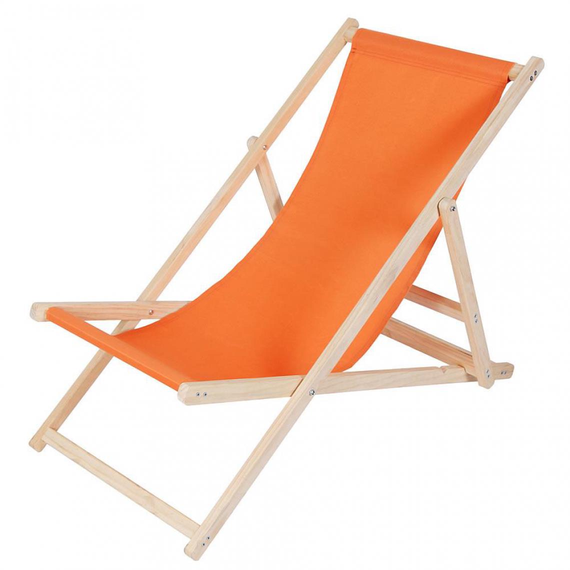 MercatoXL - Chaise de plage - pliable - orange - Poterie, bac à fleurs