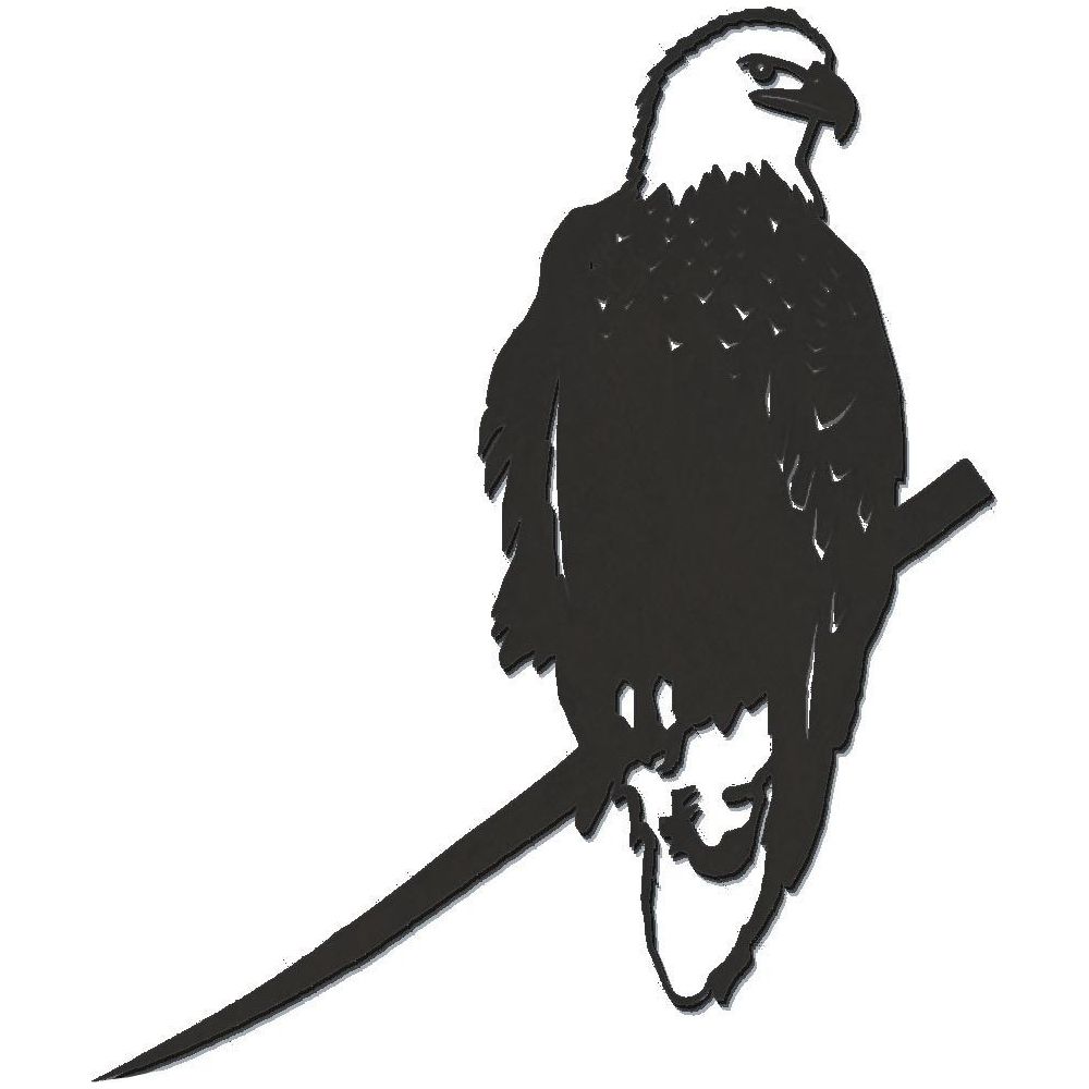 Metalbird - Oiseau sur pique aigle en acier corten - Petite déco d'exterieur