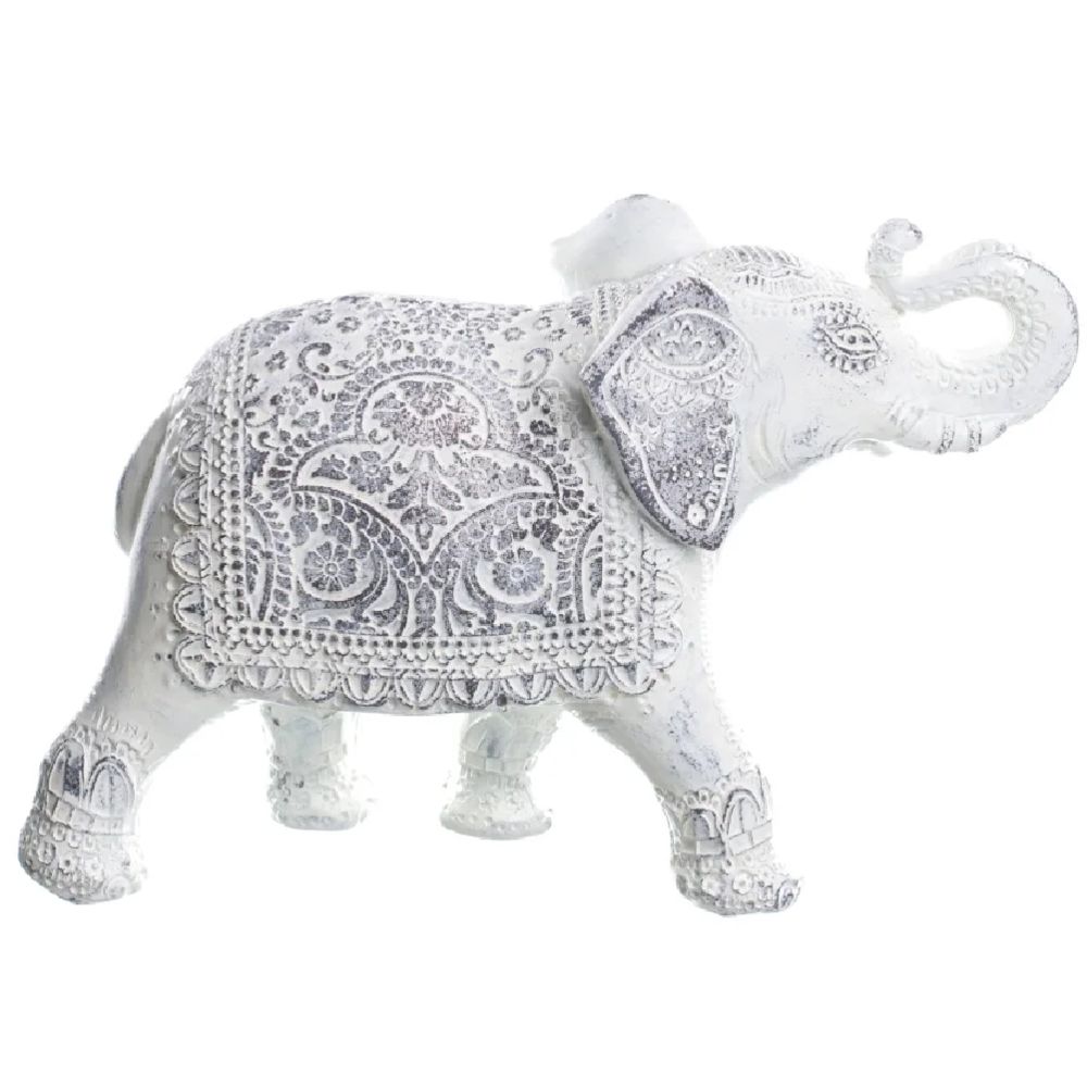 Ixe - Statuette Eléphant Blanc de cérémonie - Petite déco d'exterieur