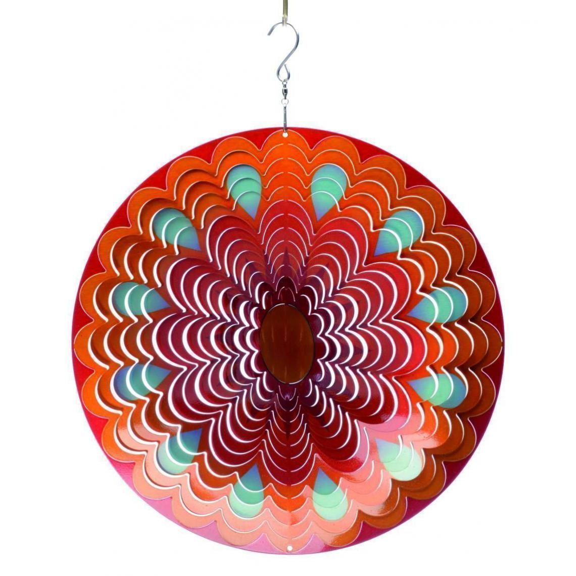 Spin-Art Spinners - Mobile à vent design Mandala Sun - Petite déco d'exterieur
