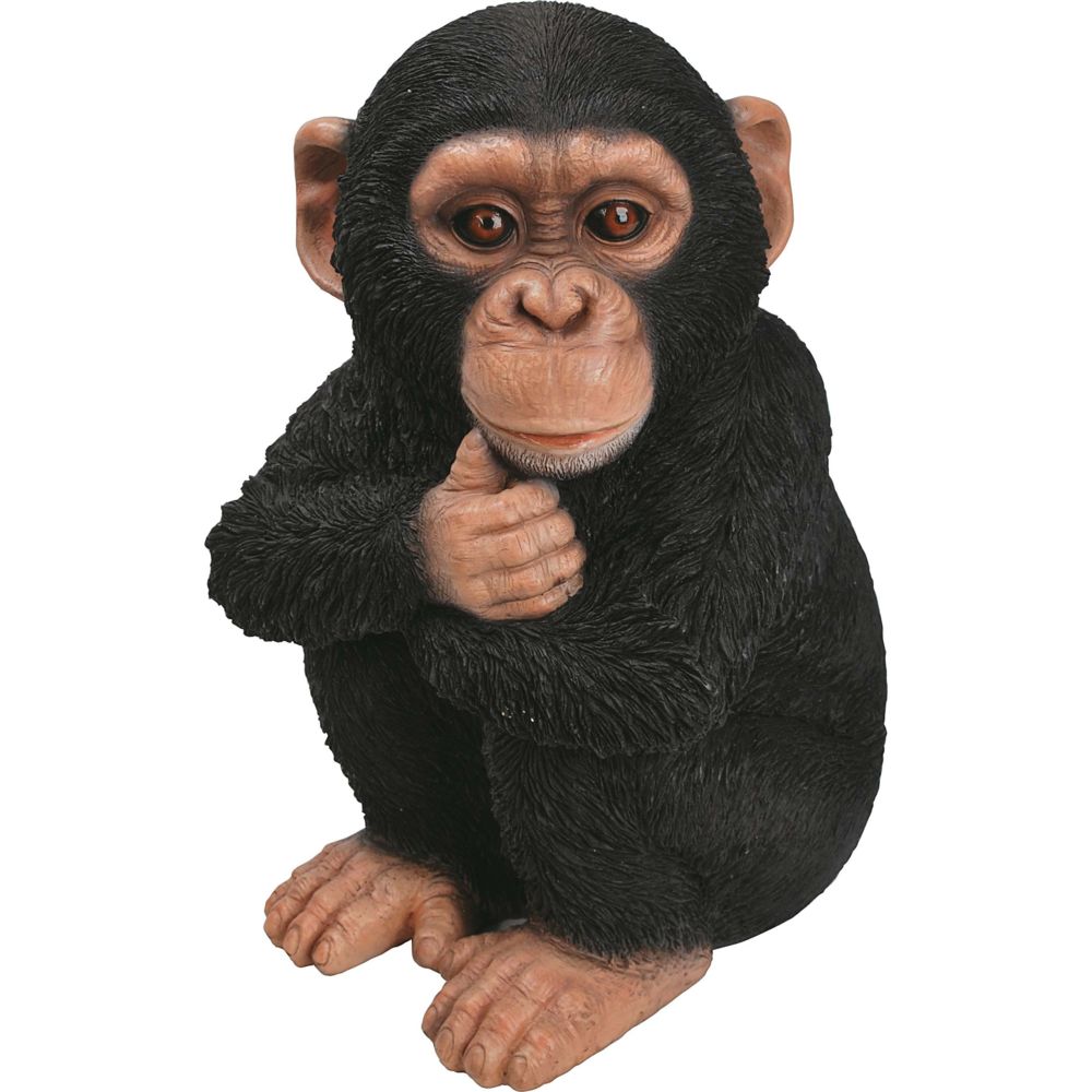 Vivid Arts - Bébé chimpanzé en résine 31 cm - Petite déco d'exterieur