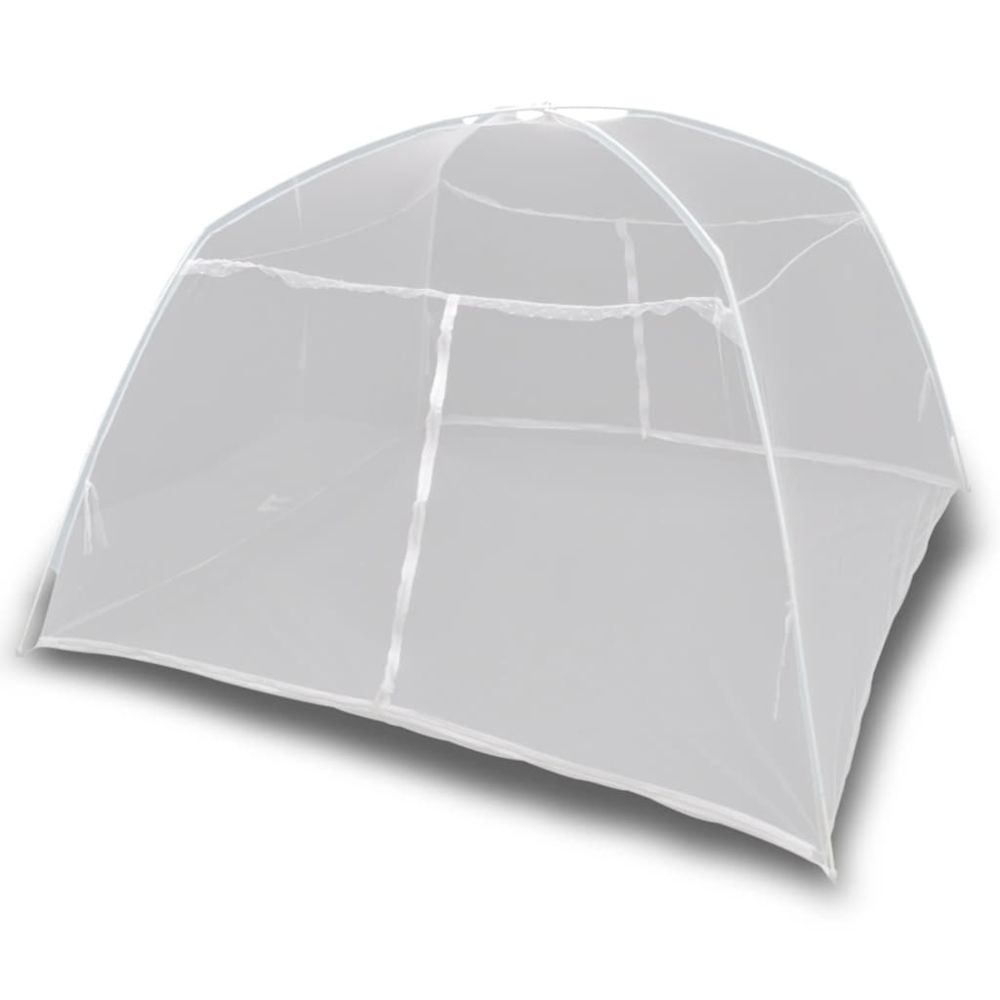Vidaxl - vidaXL Tente de camping 200x120x130 cm Fibre de verre Blanc - Pergolas et Tonnelles