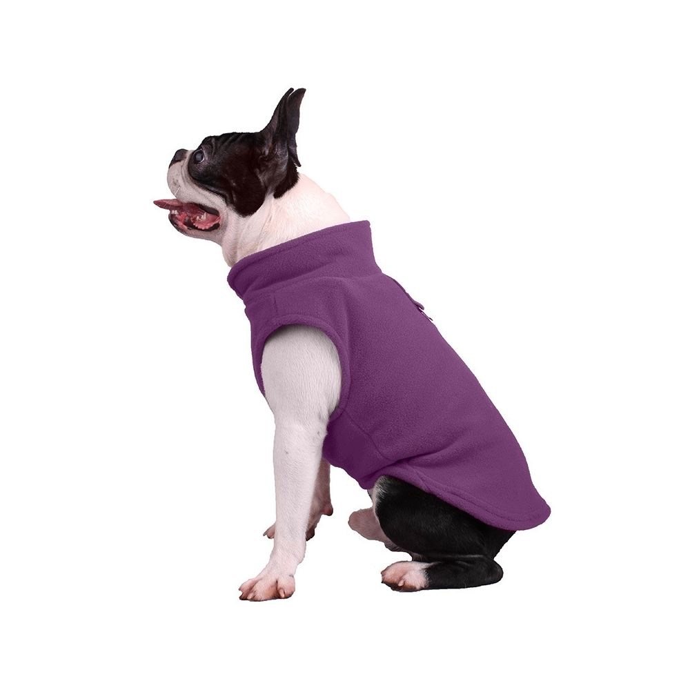 Wewoo - Hiver vêtements de flanelle polaire pour animaux de compagnie manteau bouledogue français costumes de carlin veste chiens chiotstaille XL violet - Vêtement pour chien