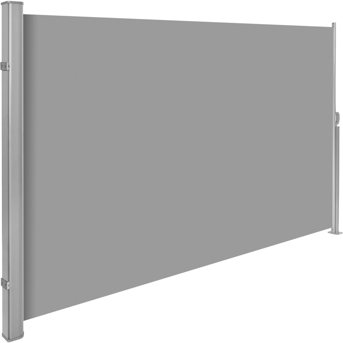 Tectake - Paravent rétractable - 180 x 300 cm - gris - Panneaux et treillis