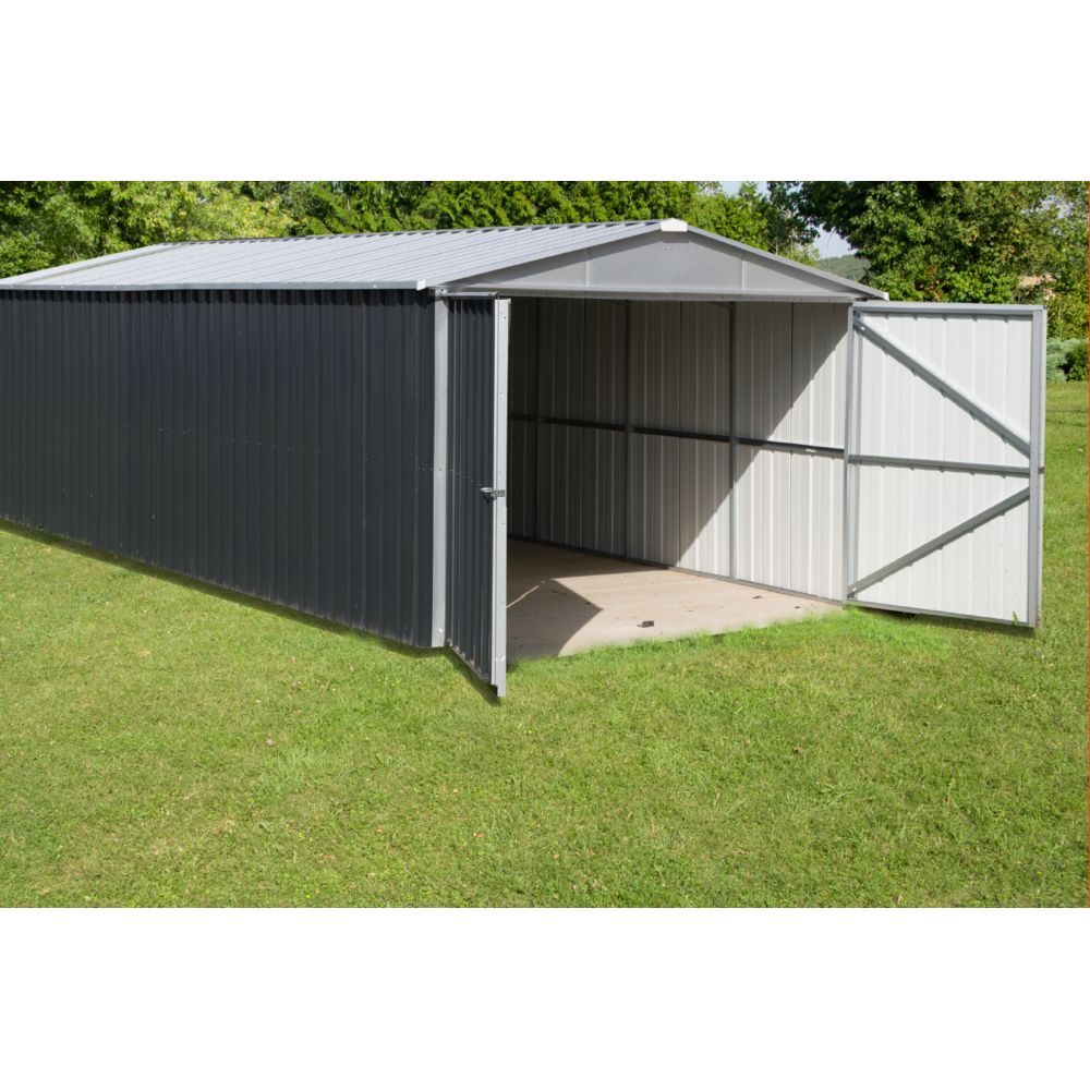Yardmaster - Garage métal 1017A S.H.T 15,5 m² - Garages en métal