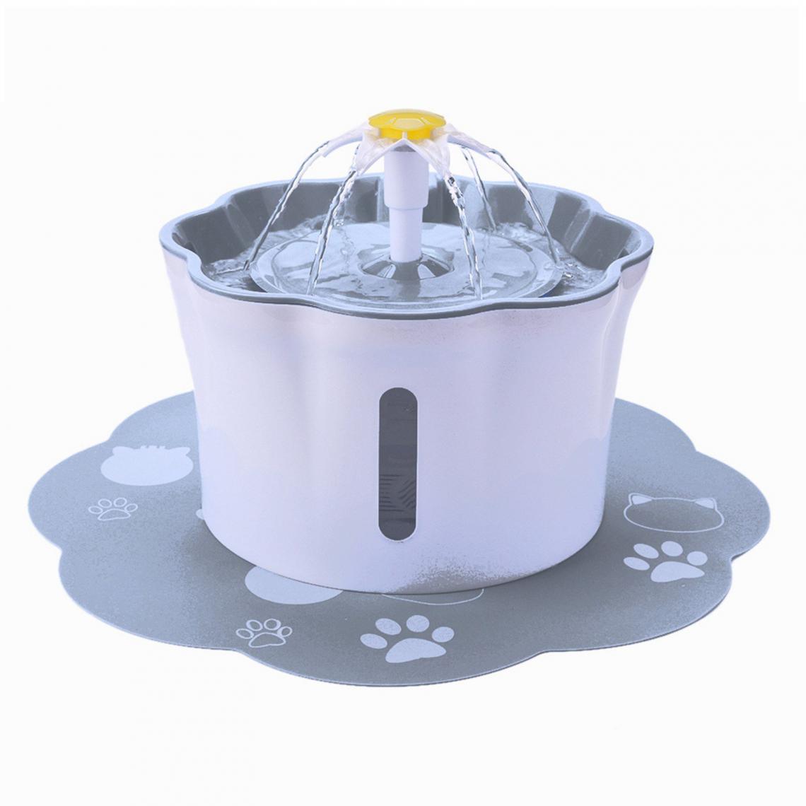 Justgreenbox - Distributeur d'eau électrique automatique bol d'alimentation pour chats chiens plusieurs animaux de compagnie 2.6L, Gris - Gamelle pour chat