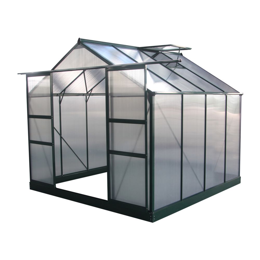 Habitat Et Jardin - Serre jardin polycarbonate Dahlia Vert Sapin 6,15 m² - Serres en verre