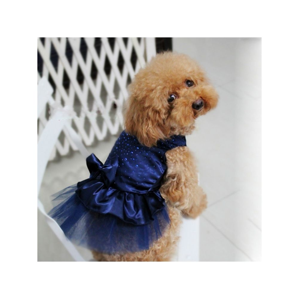 Wewoo - Vêtements pour animaux domestiques Robes de mariée chaudes filletaille XL Bleu - Vêtement pour chien