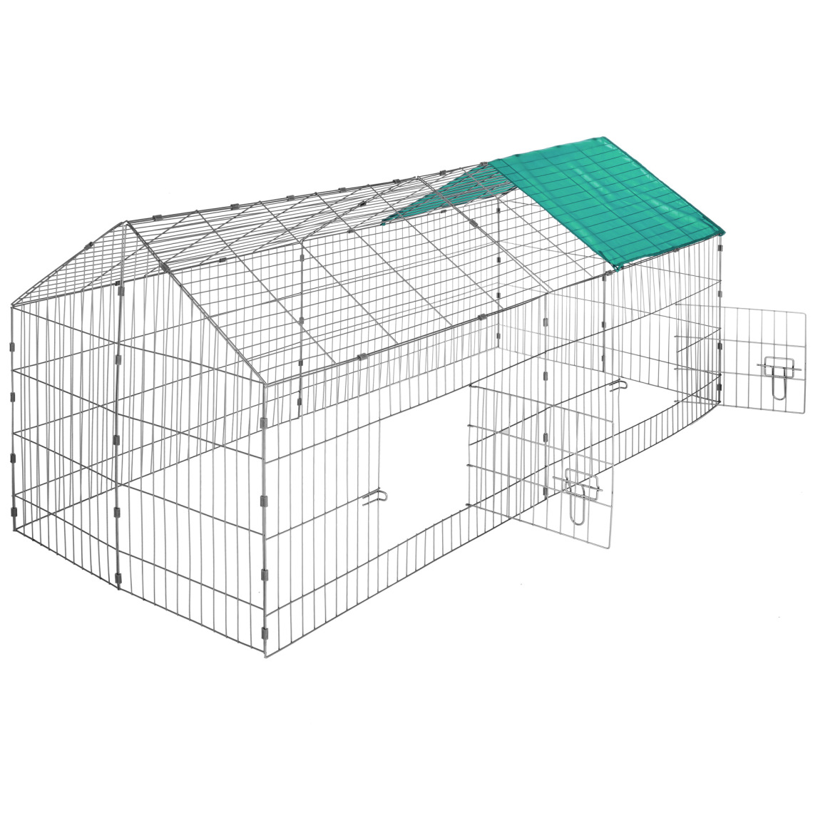 Tectake - Enclos pour rongeurs 180 x 75 x 75 cm - vert - Cage pour rongeur