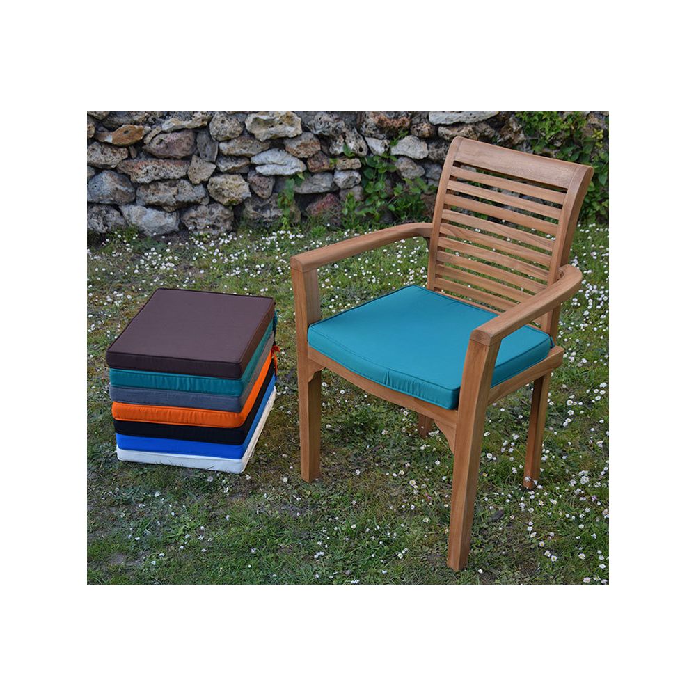 Teck'Attitude - Coussin vert pour fauteuils fixes - Coussins, galettes de jardin