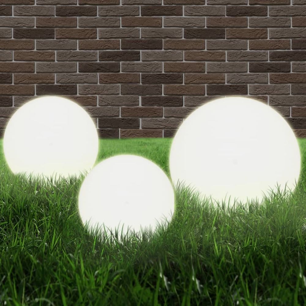 marque generique - Admirable Luminaires reference Hanoï Jeu de lampe boule à LED 3 pcs PMMA sphérique 20/30/40 cm - Lampadaire