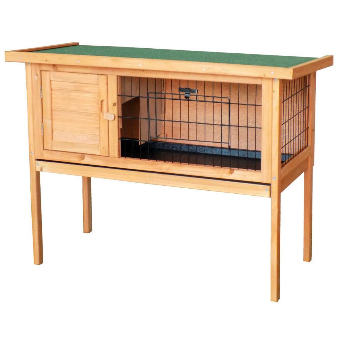 Helloshop26 - Cage en bois pour rongeurs hamsters ou lapins 91 cm toit bitume 16_0002556 - Cage pour rongeur