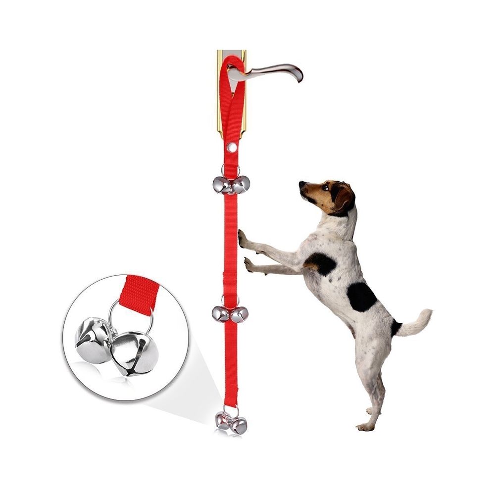 Wewoo - Chien formation Bell corde en rouge nylon de traction sonnette laisse Anti perte avec 7 cloches - Laisse pour chien