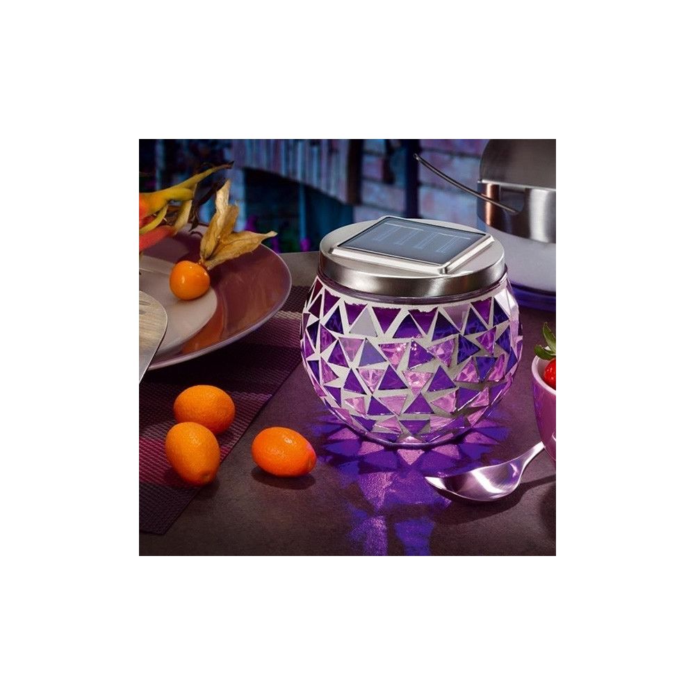 Esotec - Lampe de table solaire brillante rose - Eclairage solaire