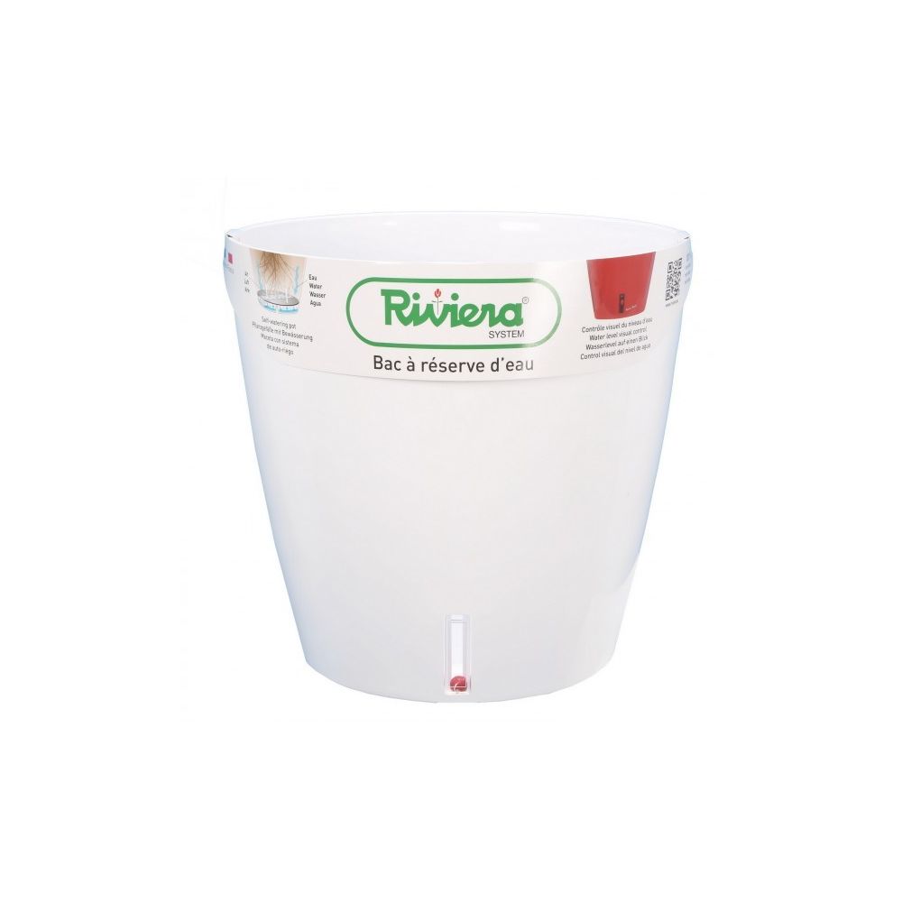Riviera - Pot EVA rond diametre 26cm blanc - RIVIERA - Poterie, bac à fleurs