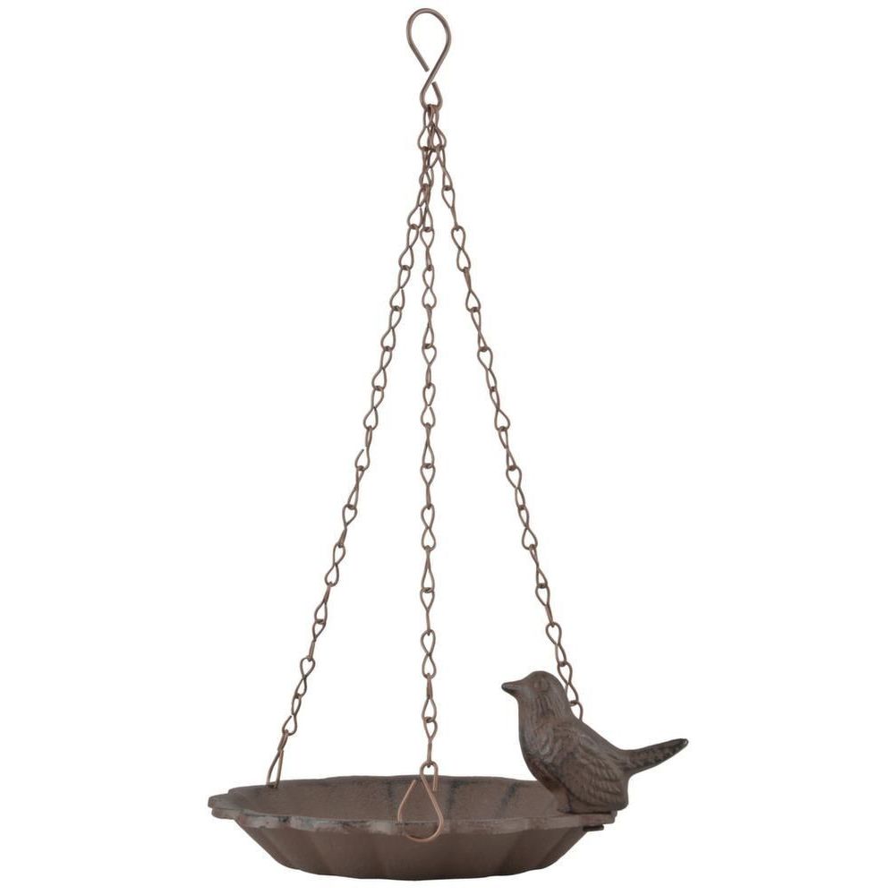 Esschert Design - Mangeoire à oiseaux suspendu avec oiseau décoratif 1 oiseau - Accessoires basse-cour