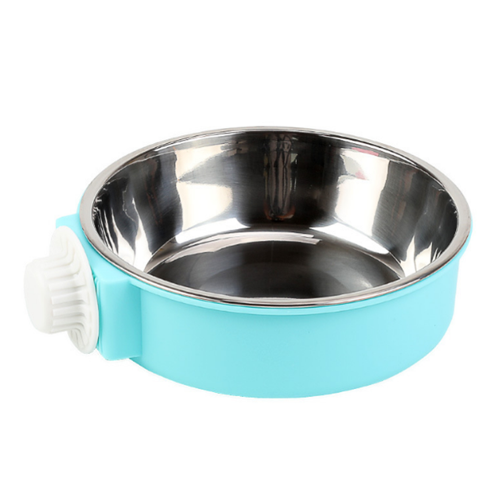 Generic - Bol pour chien suspendu couleur bonbon en acier inoxydable amovible eau alimentation arcs arcs-Bleu-S - Gamelle pour chat