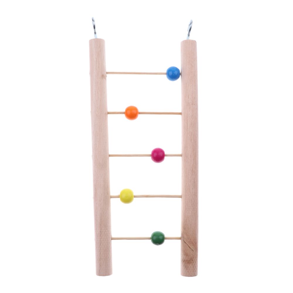 marque generique - perroquet en bois massif escalade échelle cage à oiseaux escalade swing jouet comme décrit 5 échelles-perles colorées - Jouet pour chien