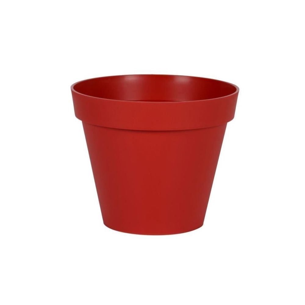 marque generique - JARDINIERE - BAC A FLEUR EDA Pot de fleur rond Toscane - Ø 40 x H 32 cm - 23 L - Rouge rubis - Poterie, bac à fleurs