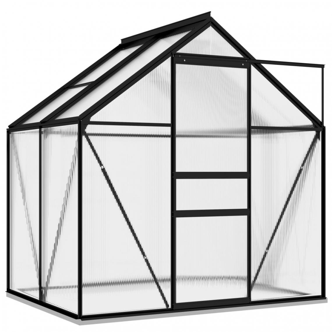 Icaverne - Icaverne - Serres de jardin famille Serre Anthracite Aluminium 2,47 m² - Serres en verre