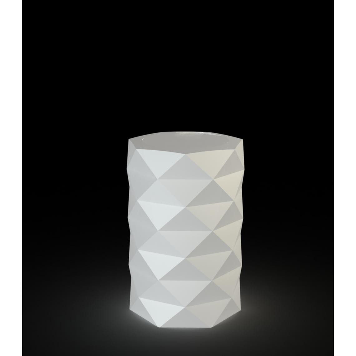 Vondom - Pot de fleurs MARQUIS - blanc glace (transparent) - éclairé - Ø 60 x 50 cm - Poterie, bac à fleurs