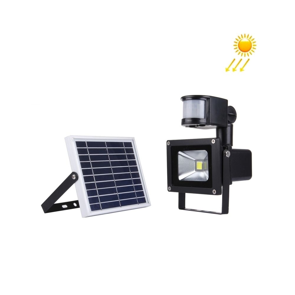 Wewoo - LED Avec panneau solaire 10W 900LM IP65 imperméable à l'eau lampe de projecteur infrarouge avec lumière blanche - Eclairage solaire