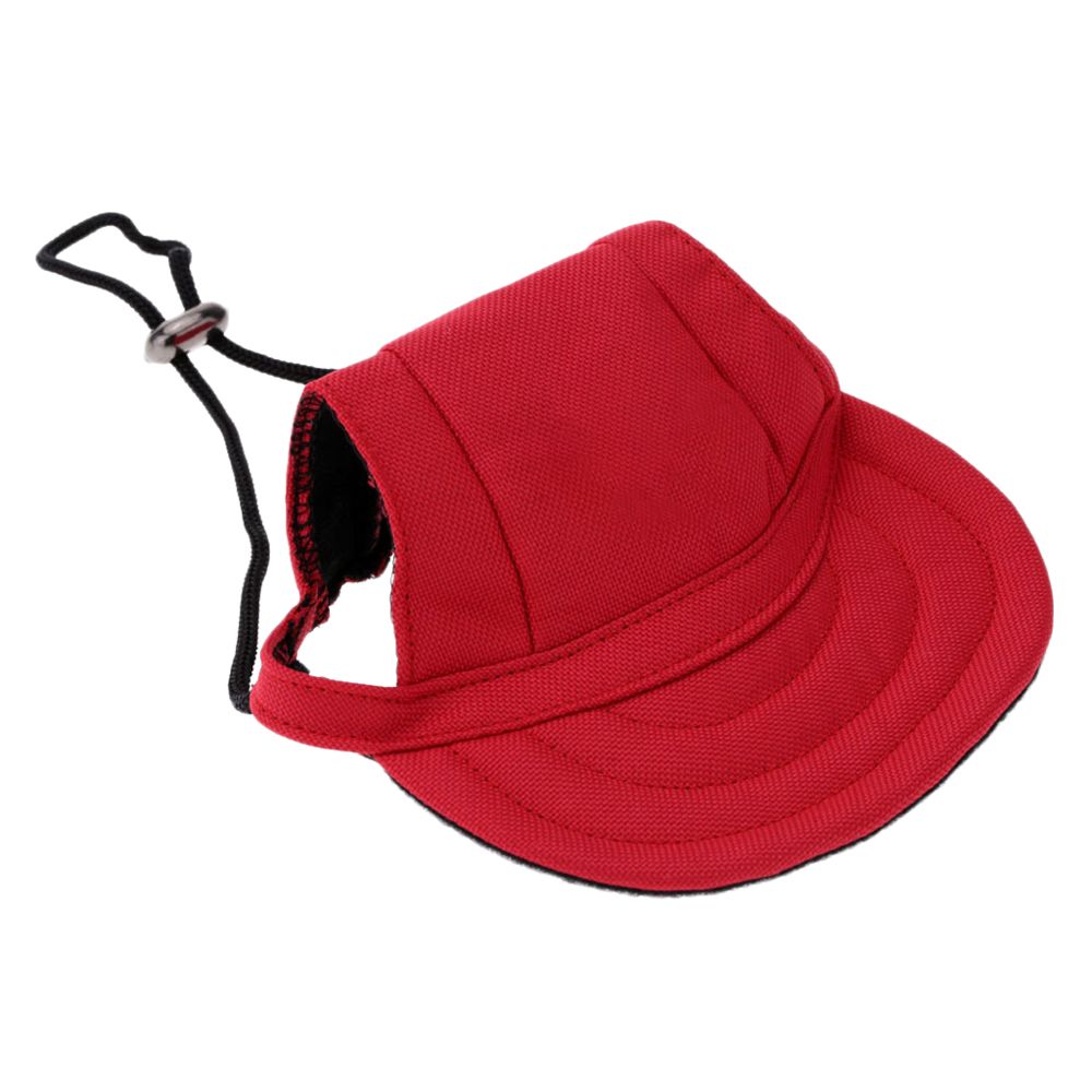 marque generique - Petit Chien Chat Chaton Casquette De Baseball Sangle Pour Le Cou Chapeau Capeline S Rouge - Vêtement pour chien