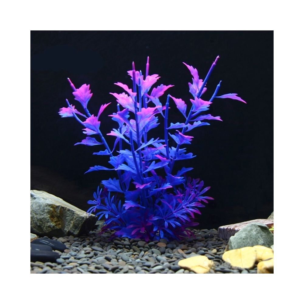 Wewoo - Décoration aquarium Violet Artificielle Arbre Plant Figurines D'herbe Miniatures Fish Tank Paysage, Taille: 20,0 x 25,0 cm - Décoration aquarium