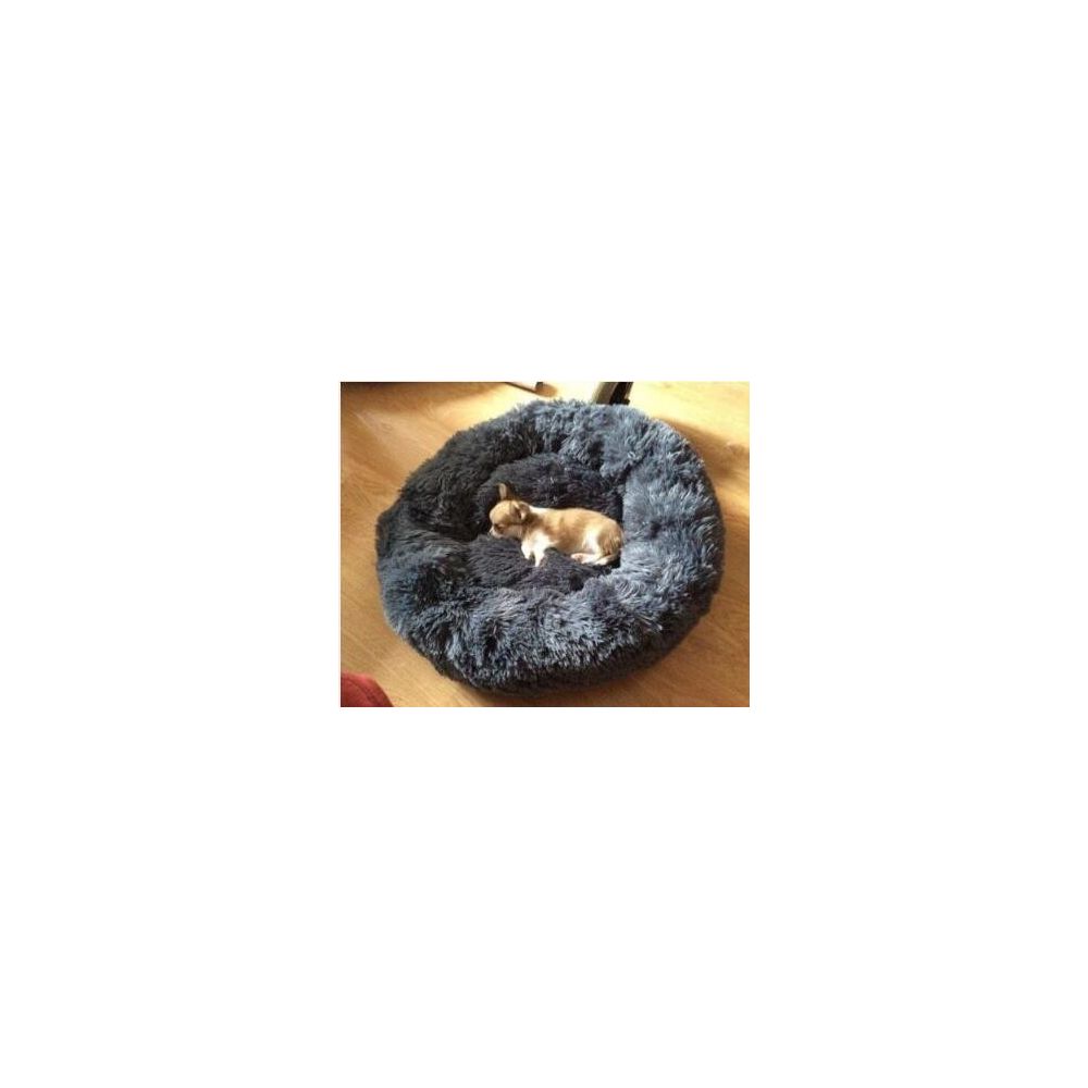 Wewoo - Panier pour chien ou Chat Coussin d'automne et d'hiver en peluche animaux de compagnierondpetit cheniltaille 70 cm noir - Corbeille pour chien