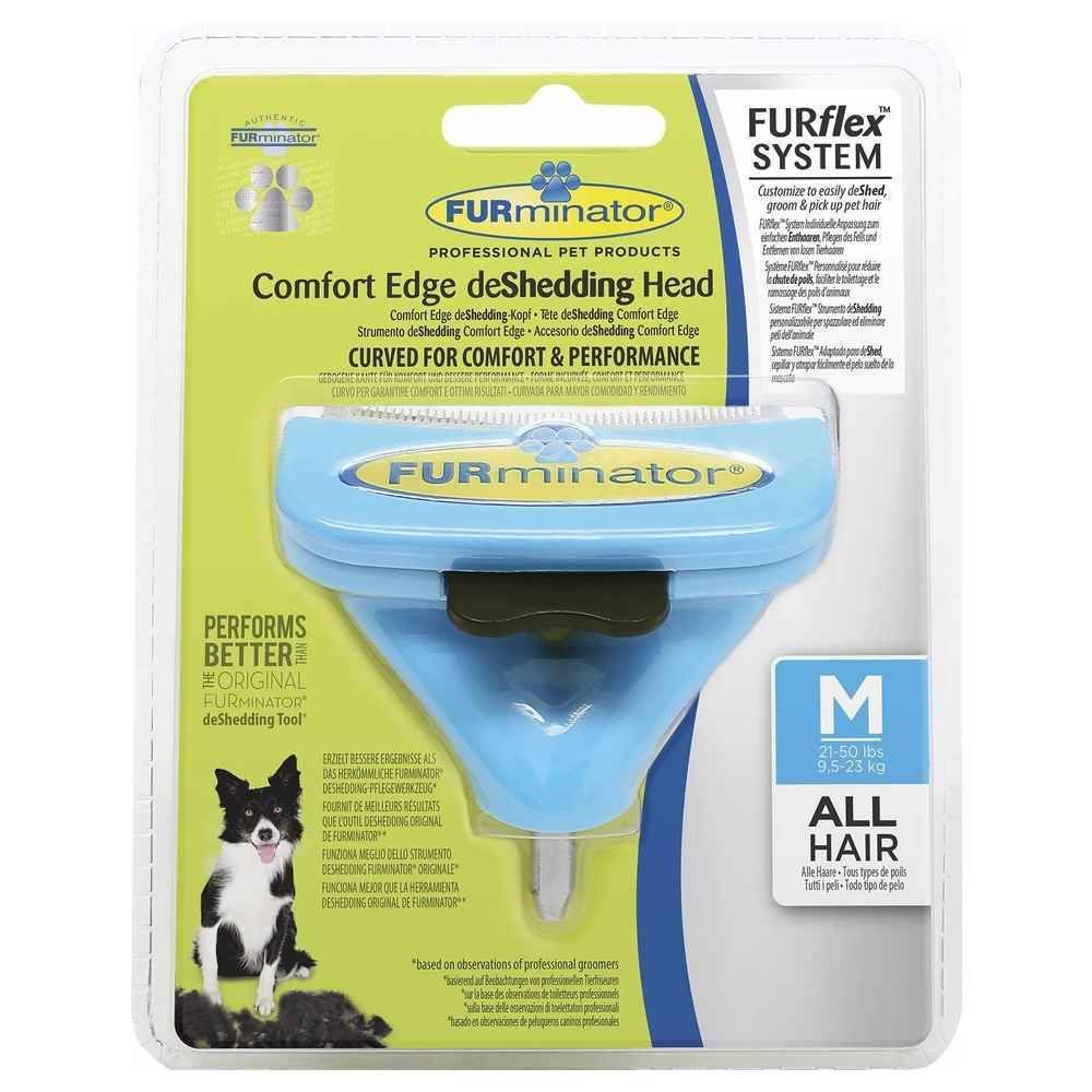Furminator - Tête de brosse deShedding FURflex Comfort Edge pour Chien de Moyenne Race - Furminator - M - Hygiène et soin pour chien