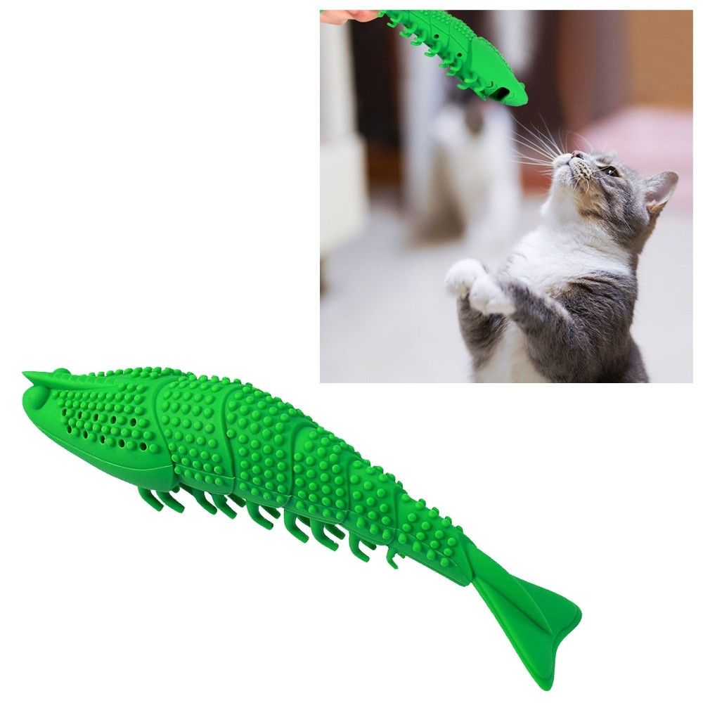 Wewoo - Cataire Fish Bite Dentshing Stick Funny Cat Toy Brosse à dents pour animaux de compagnie - Hygiène et soin pour chat