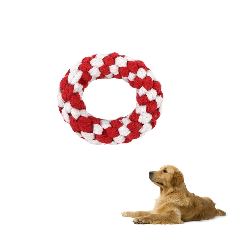 Wewoo - Jouet pour Formation de corde tressée en coton mordant le interactif de nettoyage des dentstaille 10,5 x 3,0 mlivraison de couleurs aléatoires - Jouet pour chien