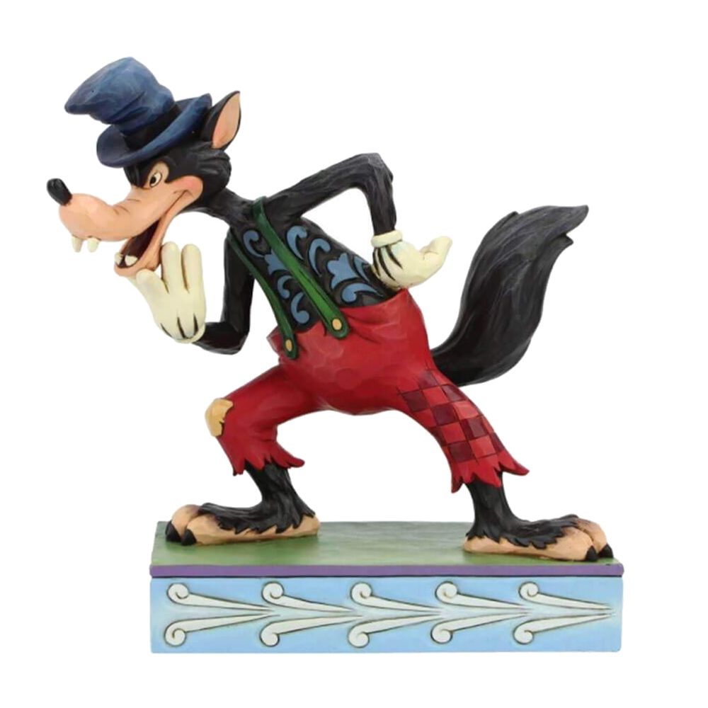 Disney Montres - Statuette Disney Silly Symphonies - Le Grand Méchant Loup - Petite déco d'exterieur