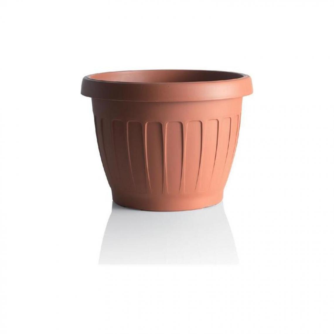 Ac-Deco - Pot de fleurs - TERRA - D 25 cm - Terracotta - Poterie, bac à fleurs